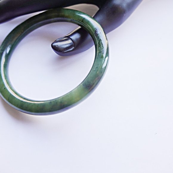 Vintage Green Chinese jade Bangle Bracelet - Picture 1 of 2